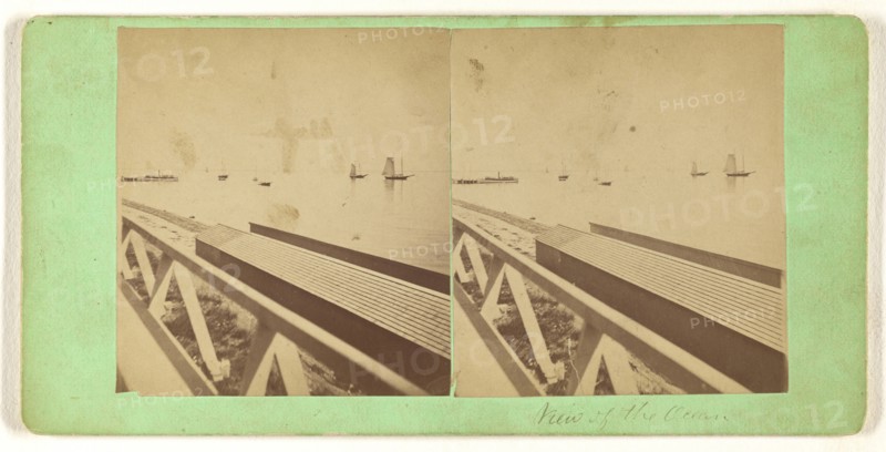 View of the Ocean,View at Wesleyan Grove Camp Ground, Martha's Vineyard; Joseph W. Warren, American, active 1870s, 1870s