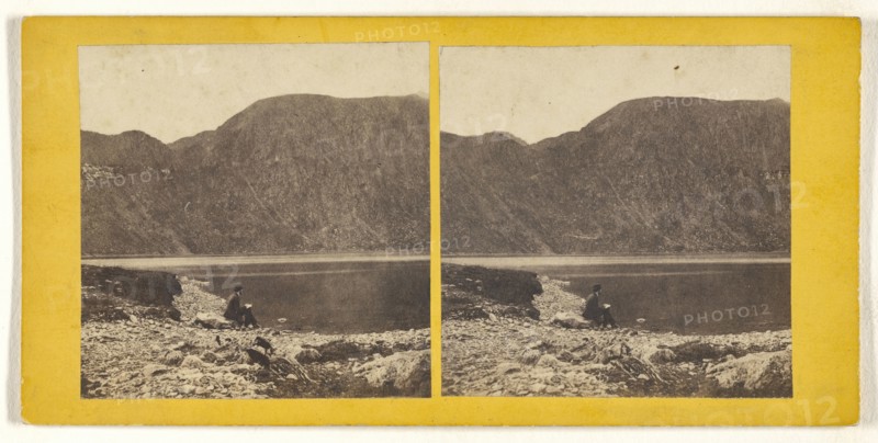 Red Tarn, Striding Edge, Helvellyn; G. Waters, British, active Windemare, England 1860s, about 1860; Albumen silver print