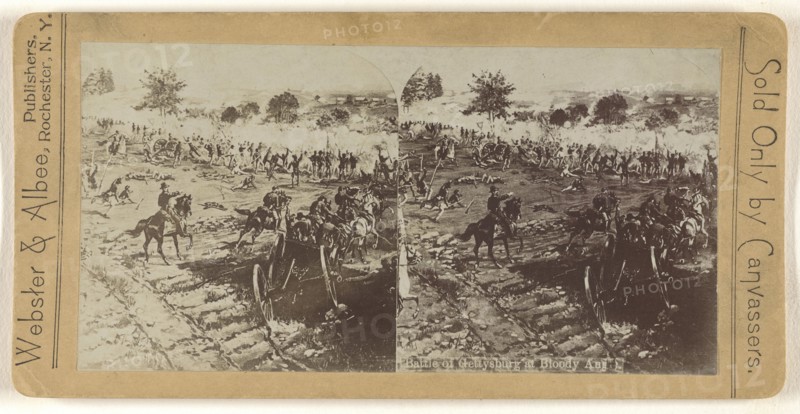 Battle of Gettysburg at Bloody Angle; Webster & Albee; 1890s; Gelatin silver print