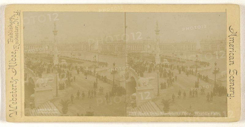 Basin from Electricity Bldg., World's Fair; Webster & Albee; 1893; Gelatin silver print