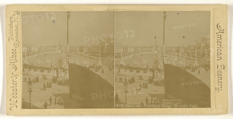 Basin and Peristyle from Mfgr's Bldg., World's Fair; Webster & Albee; 1893; Gelatin silver print