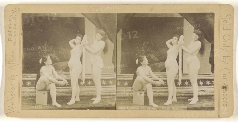 Living Pictures,  Bath Scene.; Webster & Albee; about 1893; Gelatin silver print