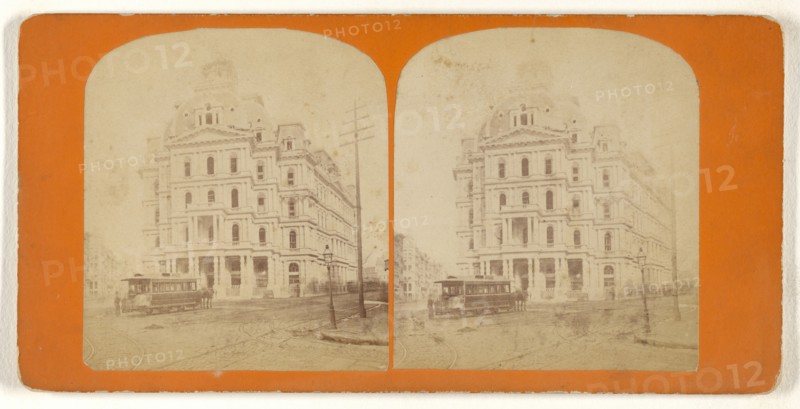 New Post Office. New York; Attributed to Peter F. Weil, American, active New York, New York 1860s - 1870s, about 1865; Albumen