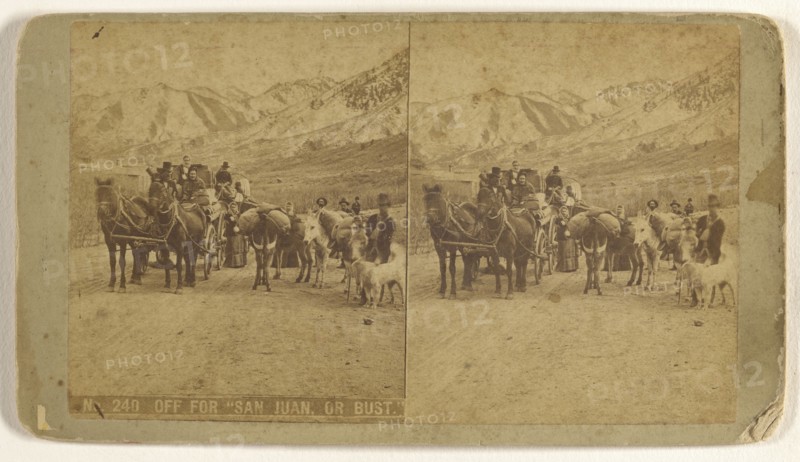 Off for  San Juan, or Bust.; Charles Weitfle, American, 1836 - after 1884, about 1880; Albumen silver print