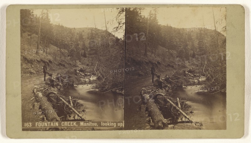 Fountain Creek, Manitou, looking up; Charles Weitfle, American, 1836 - after 1884, about 1880; Albumen silver print