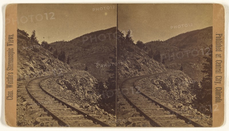 View on the Colorado Central R.R. from Black Hawk to Central City, Colorado; Charles Weitfle American, 1836 - after 1884