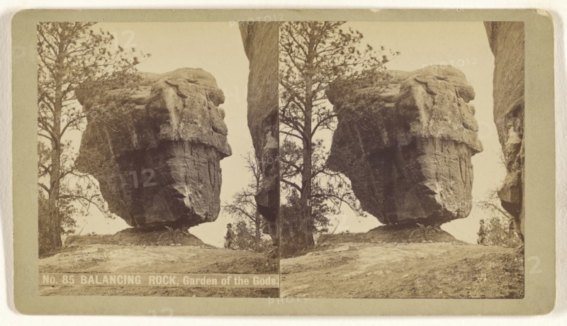 Balancing Rock, Garden of the Gods; Charles Weitfle, American, 1836 - after 1884, about 1880; Albumen silver print