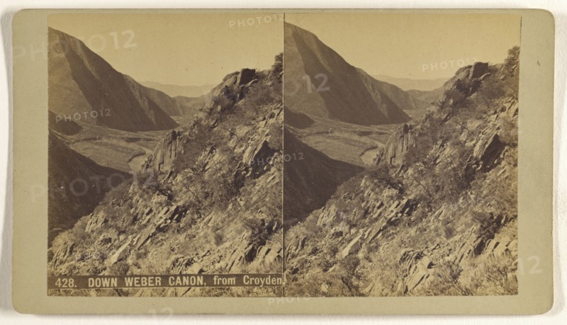 Down Weber Canon, from Croyden; Charles Weitfle, American, 1836 - after 1884, about 1880; Albumen silver print