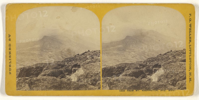 View from Mt. Washington; Franklin G. Weller, American, 1833 - 1877, about 1870; Albumen silver print