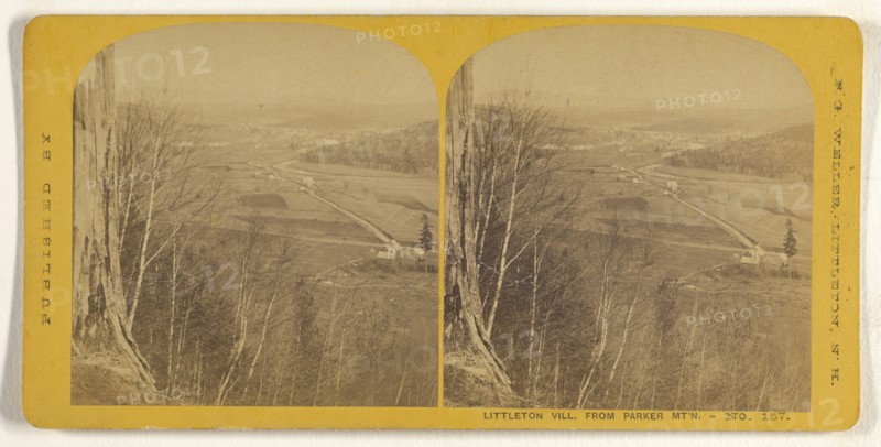 Littleton Vill. from Parker Mt'n; Franklin G. Weller, American, 1833 - 1877, about 1870; Albumen silver print