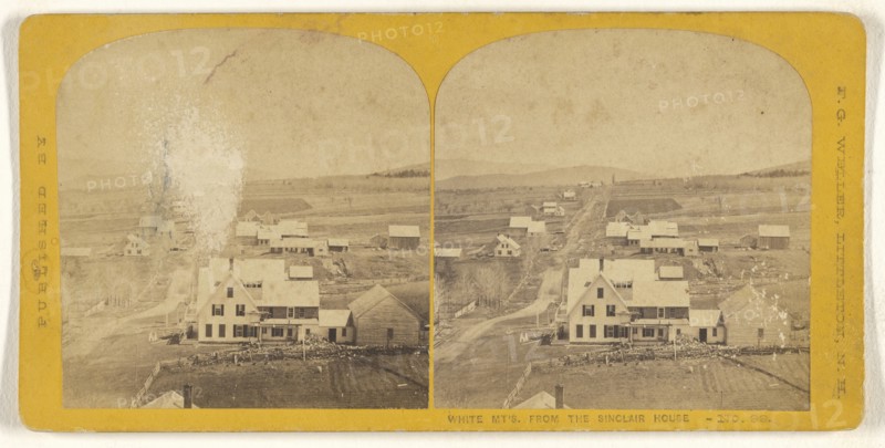 White Mt's. from the Sinclair House; Franklin G. Weller, American, 1833 - 1877, about 1875; Albumen silver print