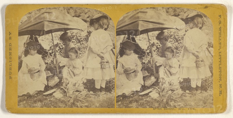After School; Franklin G. Weller, American, 1833 - 1877, about 1875; Albumen silver print