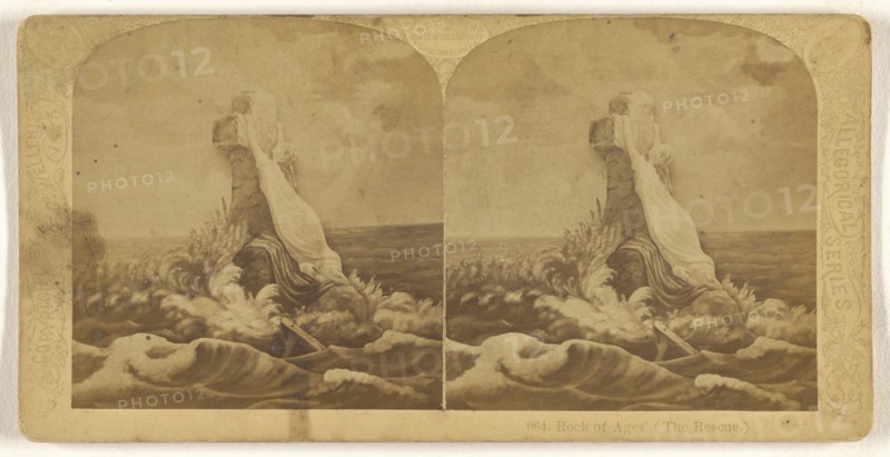 Rock of Ages, The Rescue., Franklin G. Weller, American, 1833 - 1877, 1875; Albumen silver print