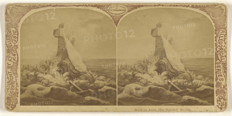 Rock of Ages, The Rescue., Franklin G. Weller, American, 1833 - 1877, 1876; Albumen silver print