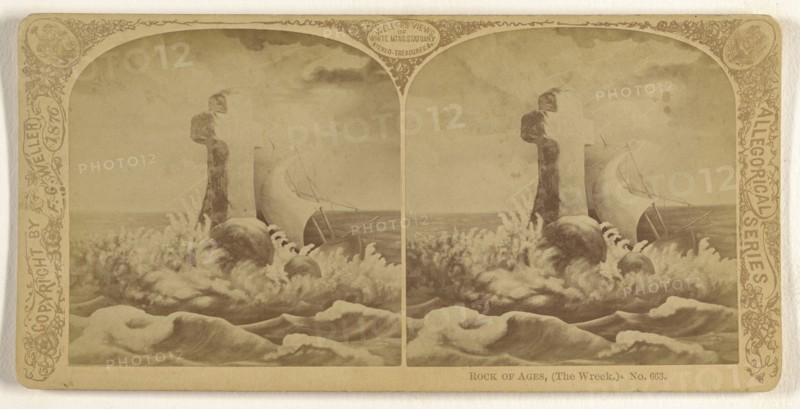 Rock of Ages, The Wreck., Franklin G. Weller, American, 1833 - 1877, 1876; Albumen silver print