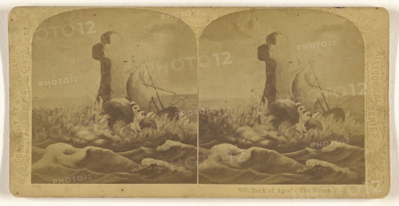 Rock of Ages, The Wreck., Franklin G. Weller, American, 1833 - 1877, 1875; Albumen silver print