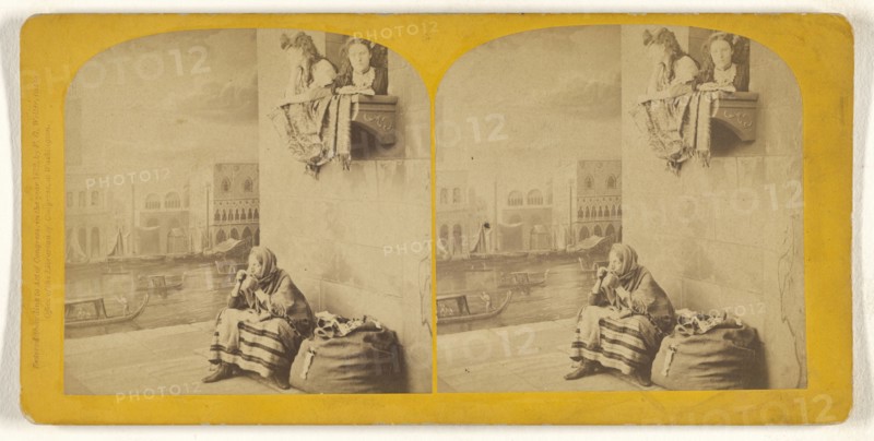 A Venetian Scene; Franklin G. Weller, American, 1833 - 1877, 1872; Albumen silver print