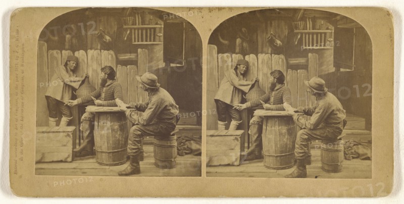 The Game it was Euchre; Franklin G. Weller, American, 1833 - 1877, 1871; Albumen silver print