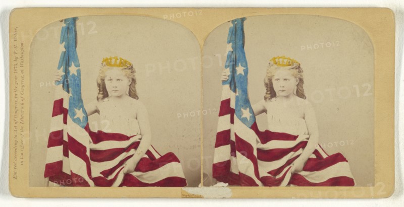 Columbia; Franklin G. Weller, American, 1833 - 1877, 1873; Hand-colored Albumen silver print