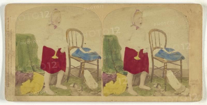Good Night; Franklin G. Weller, American, 1833 - 1877, 1872; Hand-colored Albumen silver print