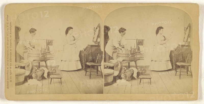 Woman's Rights; The Rehearsal; Franklin G. Weller, American, 1833 - 1877, 1872; Albumen silver print
