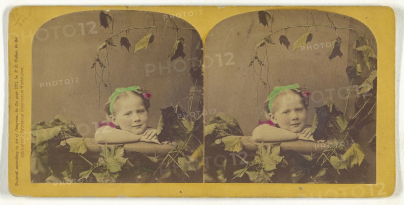 Happy Thoughts; Franklin G. Weller, American, 1833 - 1877, 1871; Hand-colored Albumen silver print