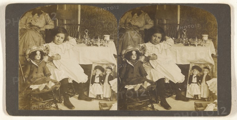 M.E. Wendt and her dolls Dec 1903; Julius M. Wendt, American, active 1900s - 1910s, December 1903; Gelatin silver print