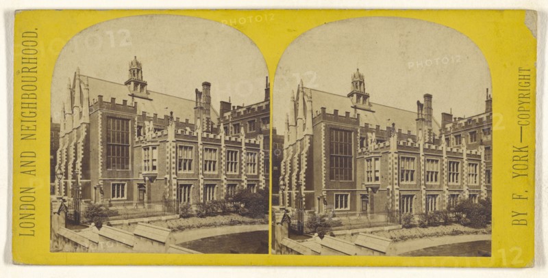 Middle Temple Hall; Frederick York, British, 1823 - 1903, 1865 - 1875; Albumen silver print