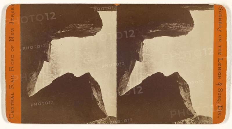 Looking through the Spray. Glen Onoko; James Zellner, American, active Pennsylvania 1870s - 1880s, about 1875; Albumen silver
