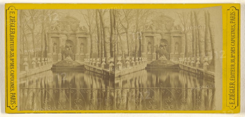 Fontaine Medicis, Luxembourg, Paris; E. Ziégler, French, active 1870s, about 1875; Albumen silver print