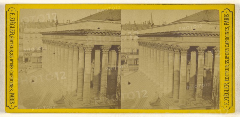 Bourse,  Paris; E. Ziégler, French, active 1870s, about 1875; Albumen silver print