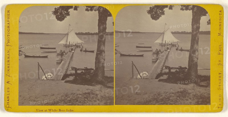 View at White Bear Lake; Charles A. Zimmerman, American, born France, 1844 - 1909, 1870 - 1880; Albumen silver print