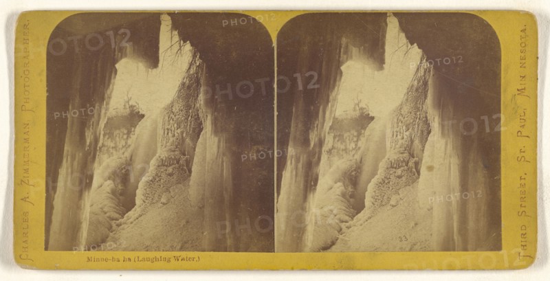 Minne-ha-ha, Laughing Water., Charles A. Zimmerman, American, born France, 1844 - 1909, about 1870; Albumen silver print