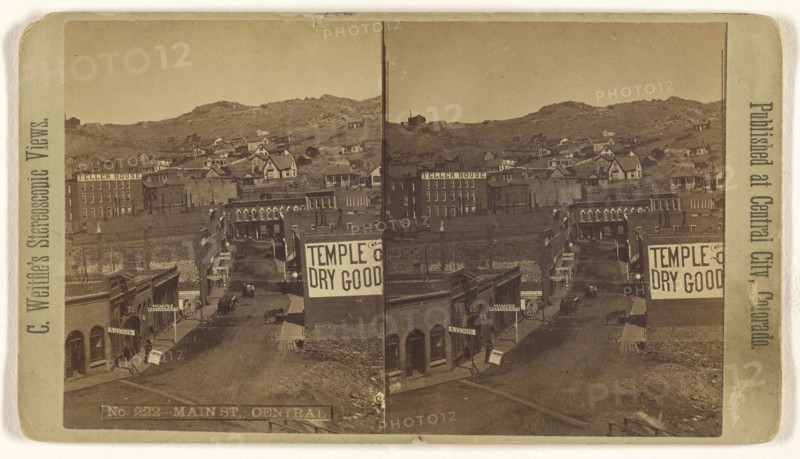 Main St., Central. Central City, Colorado; Charles Weitfle, American, 1836 - after 1884, about 1878; Albumen silver print