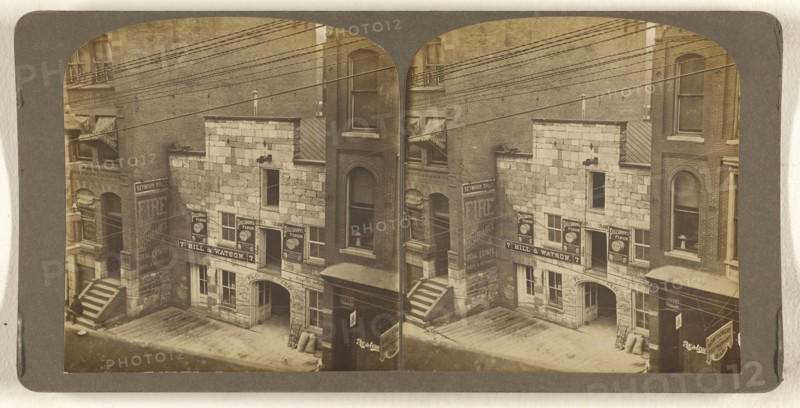 High angle view of Hill & Watson feed store; Julius M. Wendt, American, active 1900s - 1910s, about 1902; Gelatin silver print
