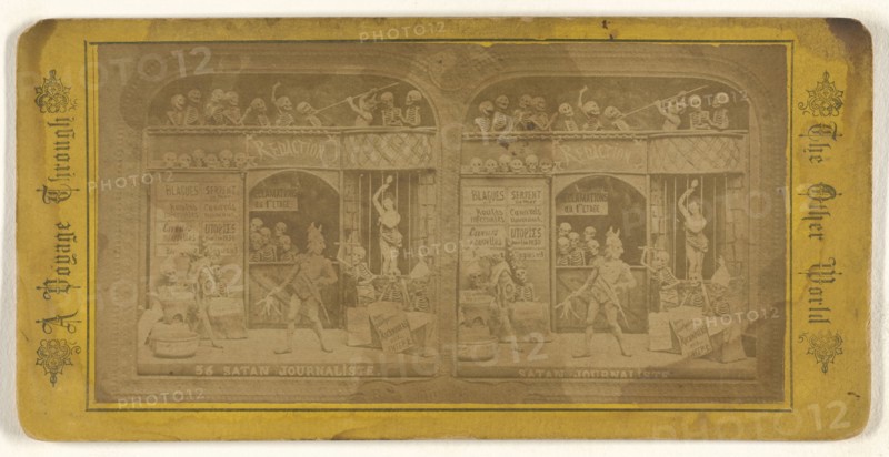 Satan Journaliste; French; about 1860; Albumen silver print