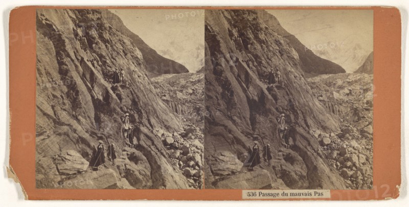 Passage du mauvias Pas; French; about 1865; Albumen silver print