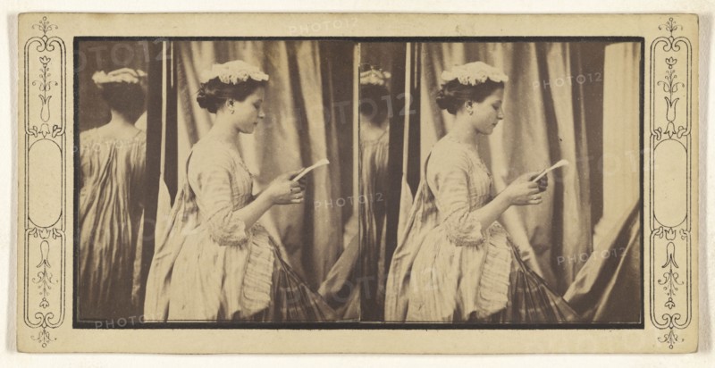 How like Watteau; about 1858; Albumen silver print