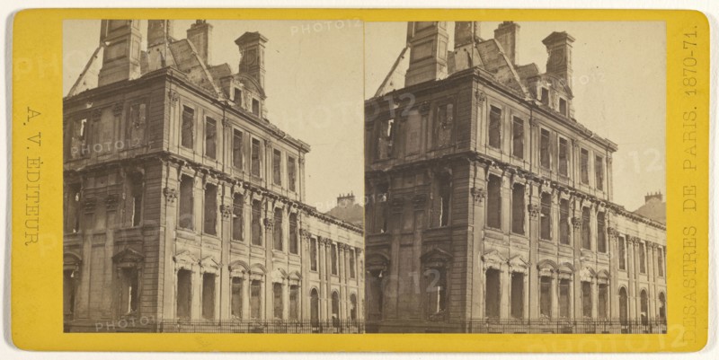 Part of the Tuilleries. Desastres de Paris. 1870 - 71; A.V., French, active Paris, France 1870s, 1870 - 1871; Albumen silver