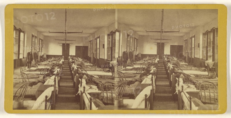Prison, Albany, N.Y; American; about 1865; Albumen silver print