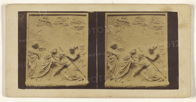 2 eme Station. Jesus contre sa tres Sante mere; French; about 1860; Albumen silver print