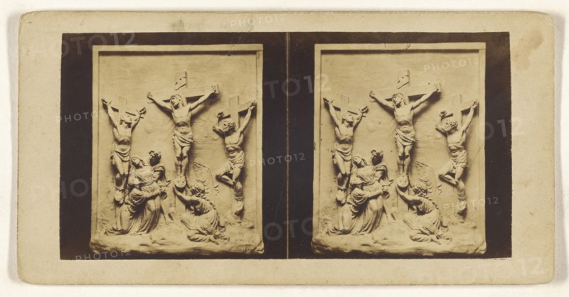 XII Station. Jesus meurt sur la croix; French; about 1860; Albumen silver print