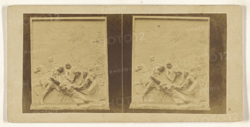 9 ee Station. Jesus tombe pour la 3 eme, French; about 1860; Albumen silver print