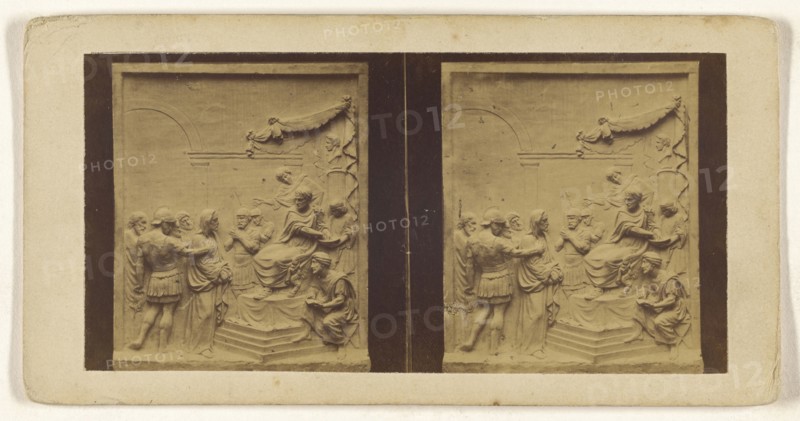 1 er Station. Jesus est condamme a mort; French; about 1860; Albumen silver print