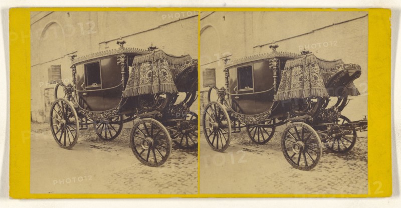 Carrosse de Gemi-Dala de S.S. Pie IX, Rome, about 1870; Albumen silver print