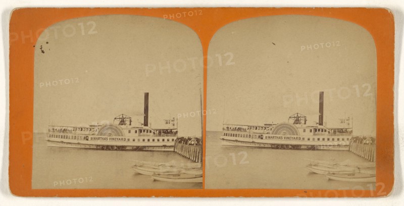 Paddleboat  Martha's Vineyard; American; about 1870; Albumen silver print