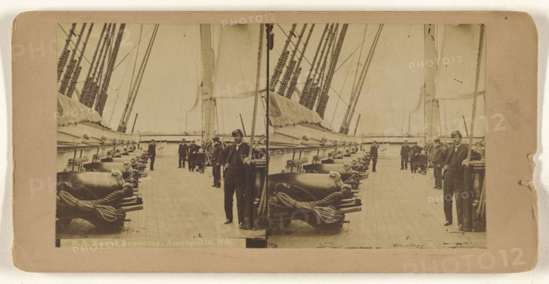 U.S. Naval Academy, Annapolis, Md; American; about 1870; Albumen silver print