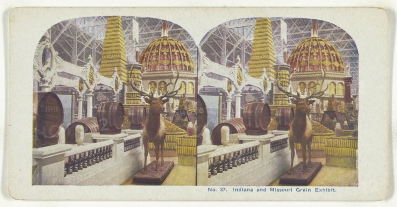 Indiana and Missouri Grain Exhibit; American; about 1900; Color Photomechanical