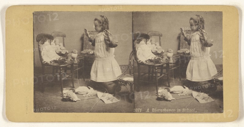 A Disturbance in School; about 1890; Collotype