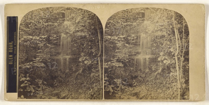 Glen Roar, A Waterfall, Near Hastings; British; about 1860; Albumen silver print
